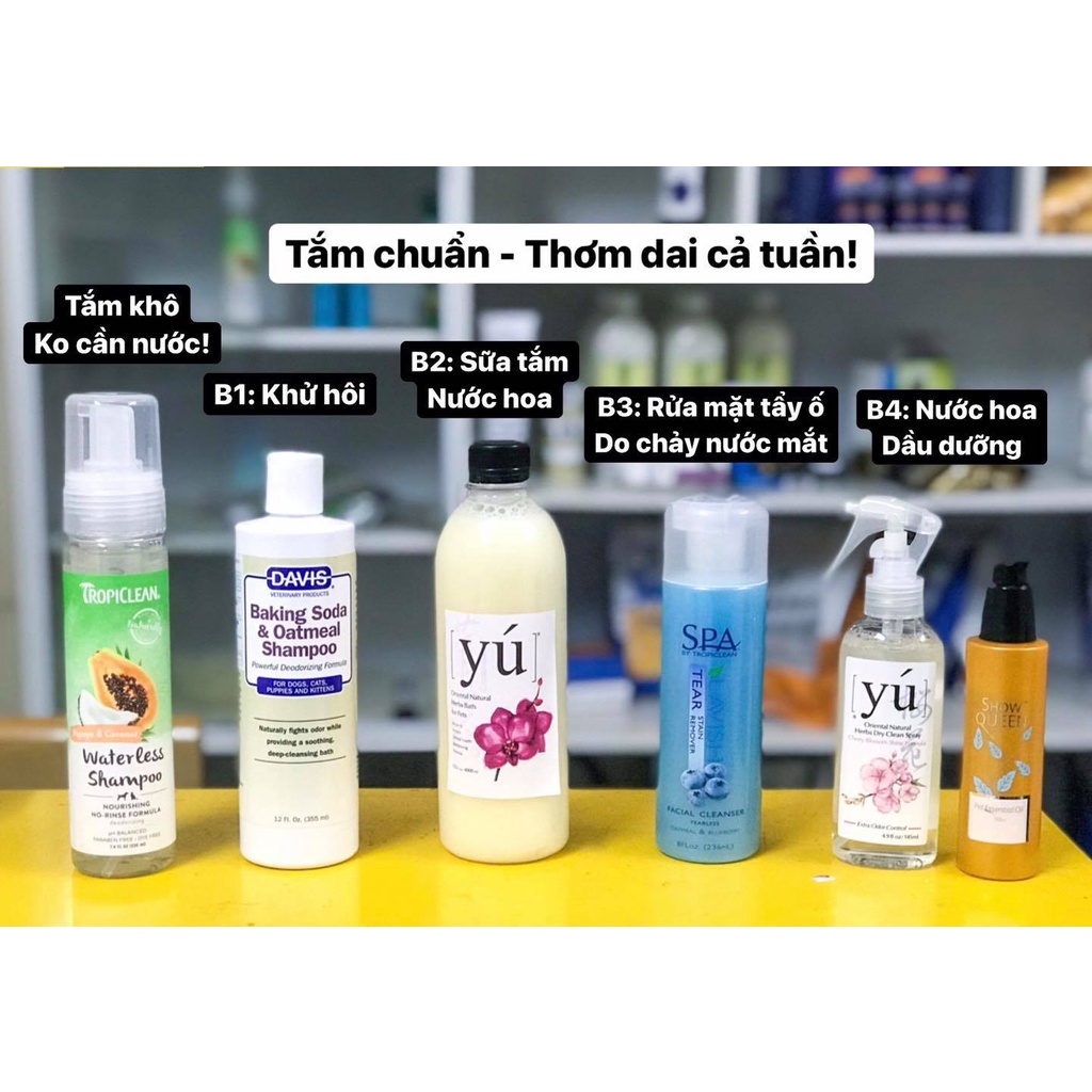 Sửa rửa mặt tẩy ố mắt Tropiclean cho chó mèo Tear Stain Remover 236ml