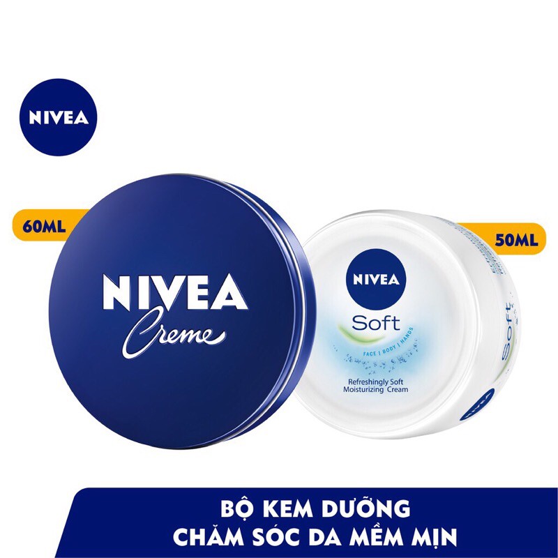 Bộ kem dưỡng ẩm Nivea, sáp,kem nẻ nivea dưỡng da 50ml