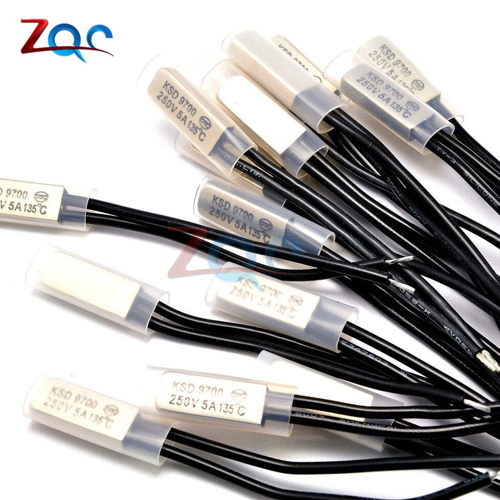 Công tắc nhiệt độ đĩa lưỡng kim KSD9700 250V 5A 40 ~ 135 điều chỉnh bảo vệ nhiệt 60 80 độ C