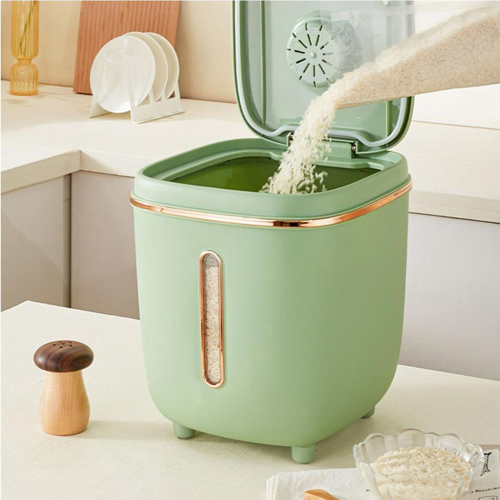 [Hàng HOT] Thùng Đựng Gạo / Ngũ Cốc 10KG/15KG Đa Năng Tiện Dụng Nhựa PP Chống Ẩm Chống Mối Mọt 【Utah054】
