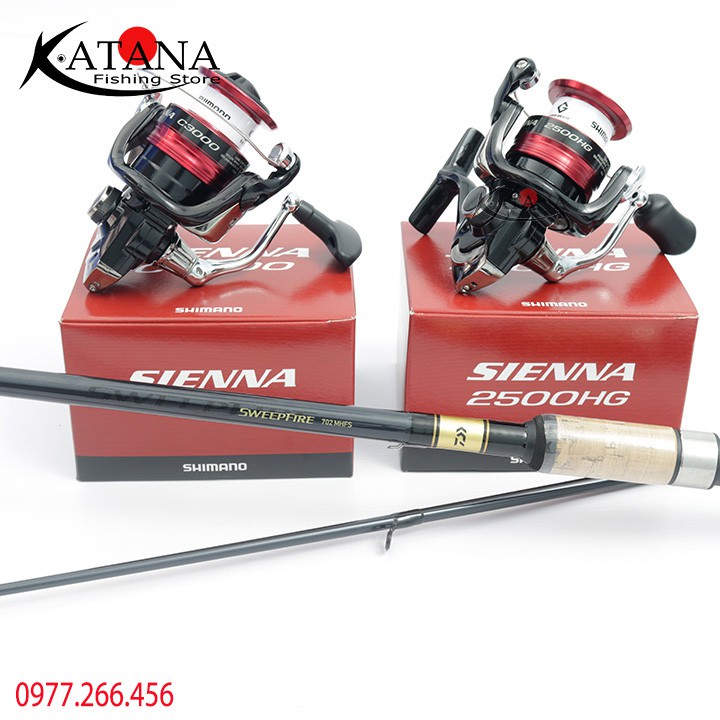 COMBO LURE MÁY ĐỨNG CẦN DAIWA SWEEPFIRE MÁY SHIMANO SIENNA 2019 + PE PITTBULL