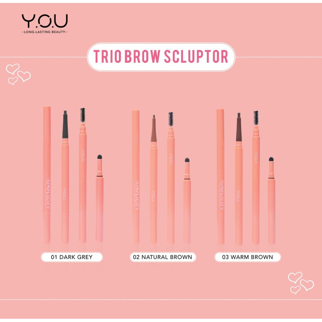 (hàng Mới Về) Chì Kẻ Lông Mày Y.o.u Thiết Kế Đơn Giản Tiện Dụng | BigBuy360 - bigbuy360.vn