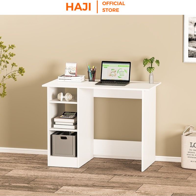 Bàn máy tính kết hợp kệ đa tầng giúp lưu trữ vật dụng HAJI A228