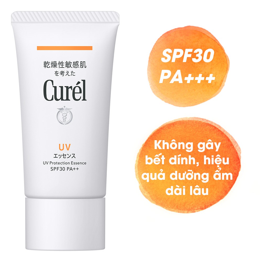 Tinh chất chống nắng Curel UV Protection Essence bảo vệ da khỏi tia UV thấm nhanh SPF 30 PA++ 50g 3384