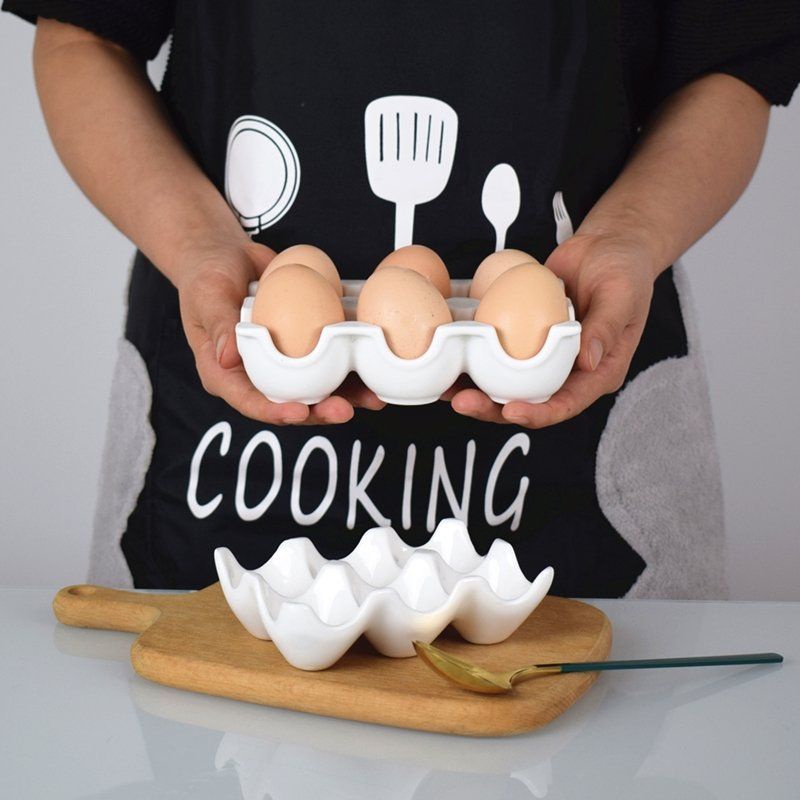 Khay Đựng Trứng Bằng Sứ