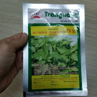 Gói 1gr hạt giống Rau thơm sả quế sả (é trắng) Trung Nguyên TN 35 Trang Nông