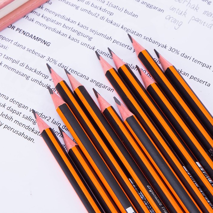 Bút chì HB Deli 37014 / Bút chì gỗ học sinh chắc mịn