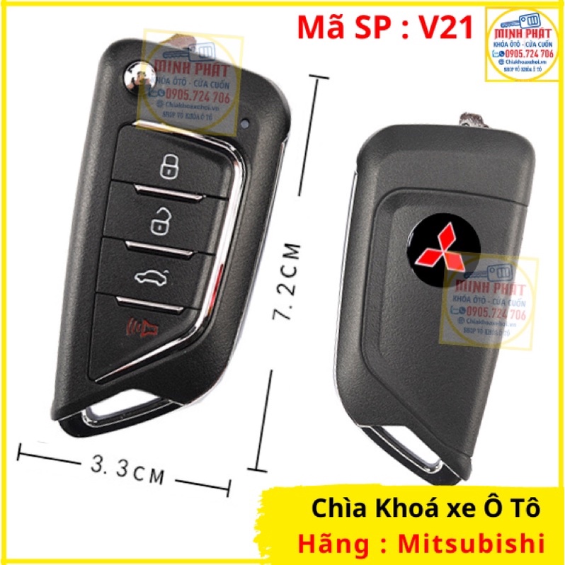 Làm Chìa khoá xe Ô tô Mitsubishi Zinger độ gập V21