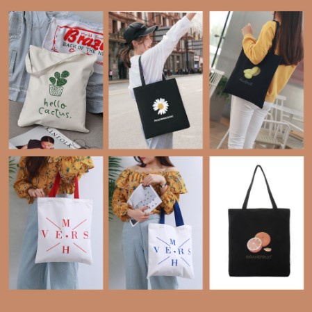 Túi Tote Vải Canvas Siêu Dễ Thương