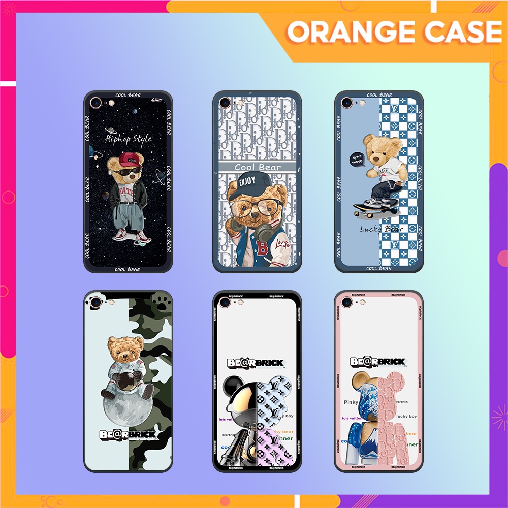 Ốp lưng IP 5/ 5S/ 6/ 6S/ 6 plus/ 6s plus/ 7/ 8/ se 2020 gấu bear, bear brick thời trang nhựa dẻo cạnh mềm