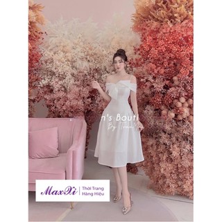Đầm 2 Dây Xoè Nơ Dự Tiệc Cho Nữ