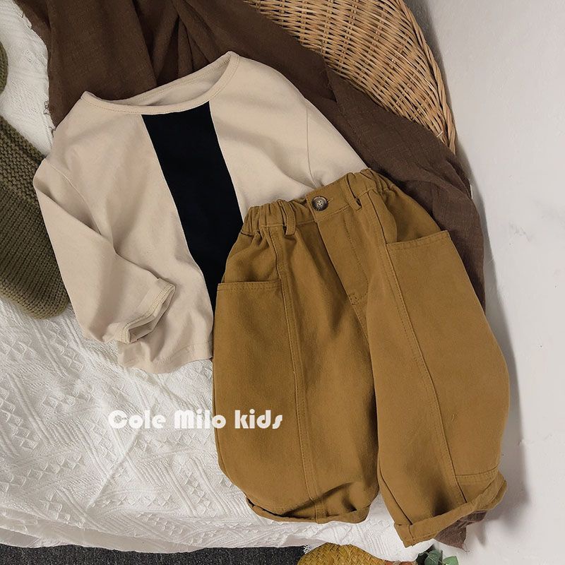 [Babycat] Hàng Có Sẵn Quần Dài Đến Mắt Cá Chân Cà Rốt Phiên Bản Hàn Quốc Nhật Bản Hàn Quốc Nhật Bản Mùa Xuân Thu Hợp Thời Trang Cho Bé Trai Và Bé Gái
