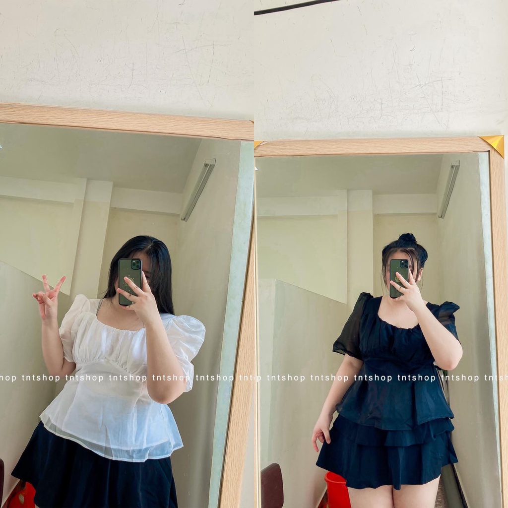 ÁO TƠ TAY PHỒNG [TNT Shop Bigsize 60Kg 90Kg]