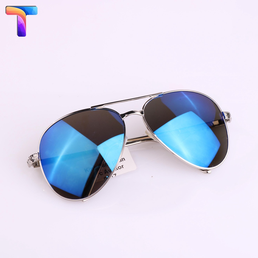 Kính râm tráng gương Aviator 0017  [ tặng kèm hộp ]