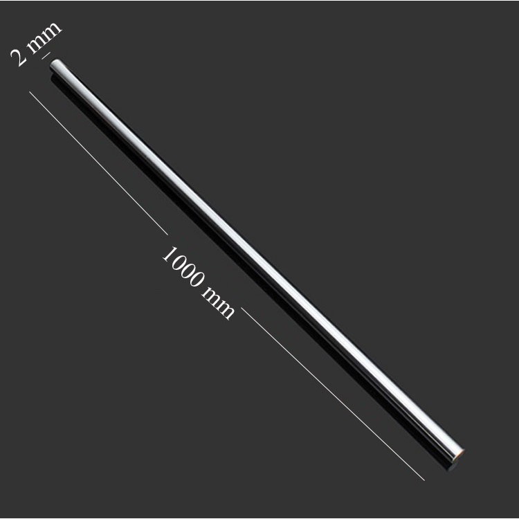 2 thanh trục thép Inox 304 tròn đặc đường kính phi 2mm dài 1000mm