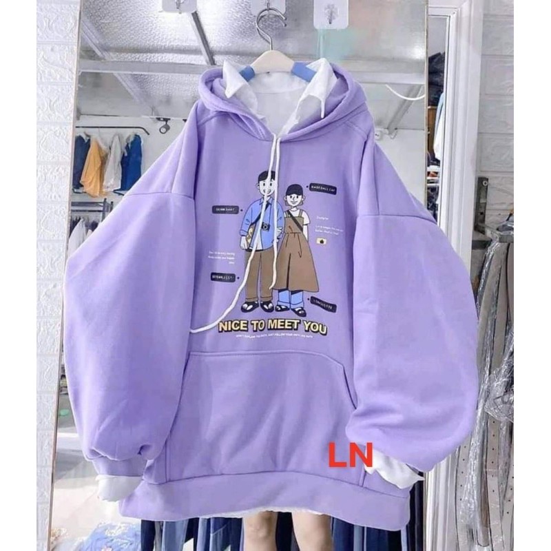 Áo hoodie đôi bạn meet you LN11 | BigBuy360 - bigbuy360.vn