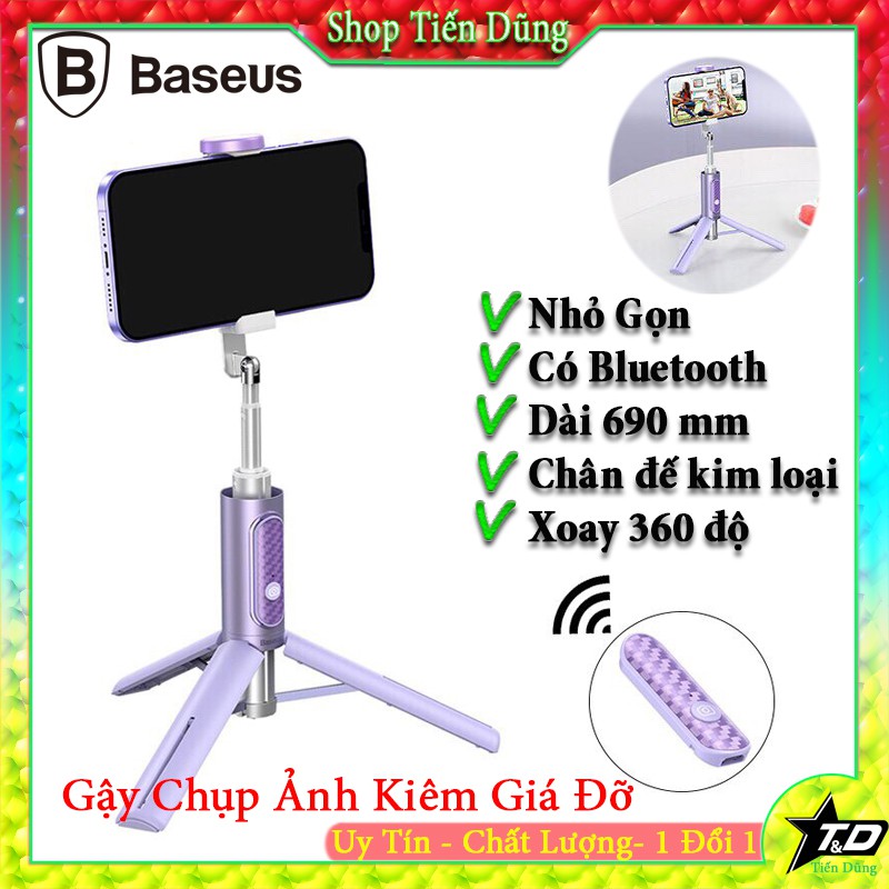 Gậy Tripod Chụp Ảnh Và Giá Đỡ Điện Thoại Có Bluetooth Gấp Gọn Baseus Traveler Bluetooth Tripod Selfie Stick