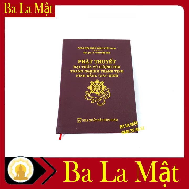Sách - Kinh Vô Lượng Thọ Trọn Bộ Bìa Da