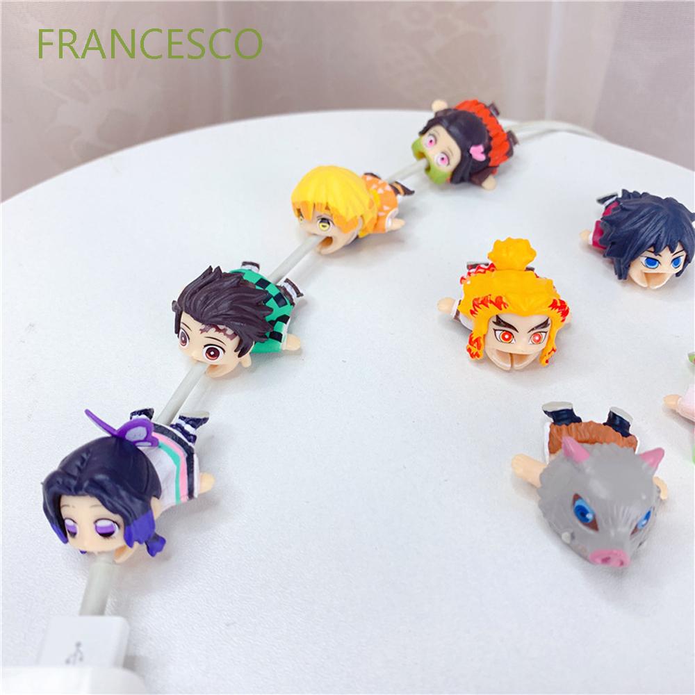 Dụng Cụ Bảo Vệ Dây Cáp Sạc Usb Hình Kamado Tanjirou Kimetsu No Yaiba Cho Điện Thoại
