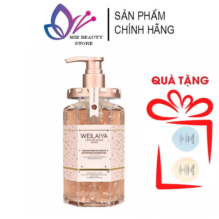 Sữa Tắm Weilaiya Tuỷ Mật Cánh Hoa Hồng, Sữa Tắm Trắng Da Damask Weilaiya Thơm Lâu Chính Hãng 450ml | BigBuy360 - bigbuy360.vn