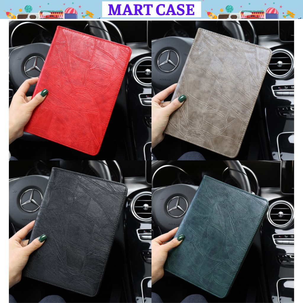 Bao da ipad gen 8 silicon Vân Da cực chất ốp ipad Pro 9.7/10.5/10.2 gen 7/8/Air 2/Air 1...MART CASE