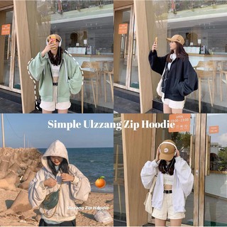 ÁO HOODIE ZIP DÁNG NGẮN Simple Unisex