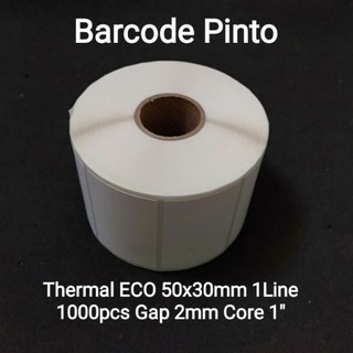 Bộ 1000 Miếng Nhãn Dán Khe Hở 2mm Lõi 1 Inch 50x30mm