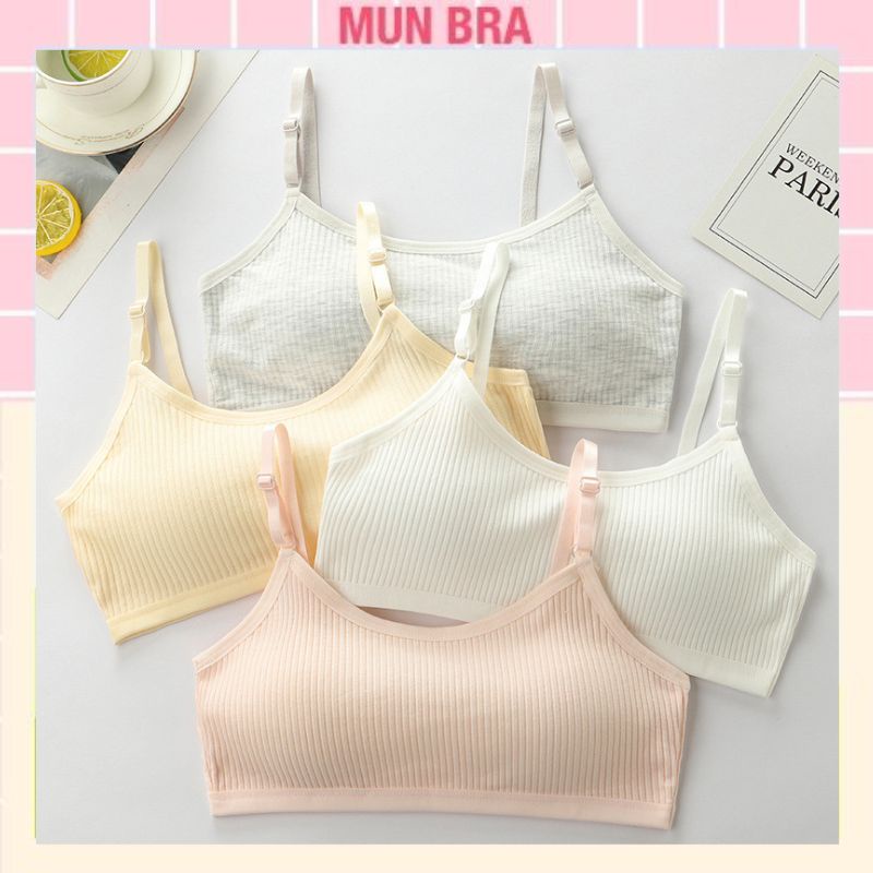 Áo ngực nữ học sinh chất cotton tăm cao cấp mút mỏng thoáng mát phù hợp các bé tuổi mới lớn học sinh cấp 1 cấp 2 A25