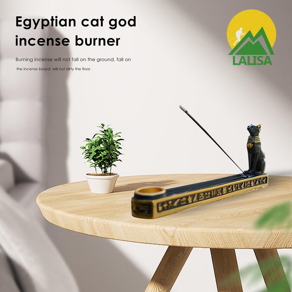 Giá Đỡ Đốt Trầm Hương Hình Mèo Ai Cập Bằng Nhựa Resin