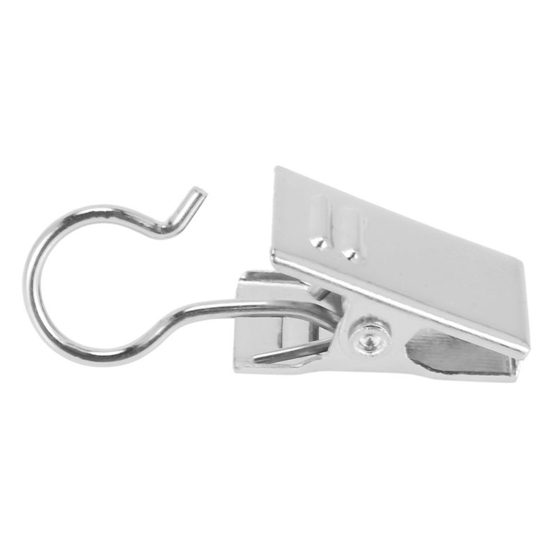 Set 50 Kẹp Rèm Cửa Bằng Thép Không Gỉ Kèm Móc Treo Trang Trí Nhà Cửa Giá Đỡ