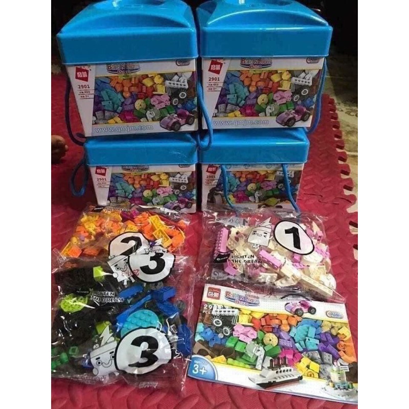 Bộ lego vuông xanh 460 chi tiết