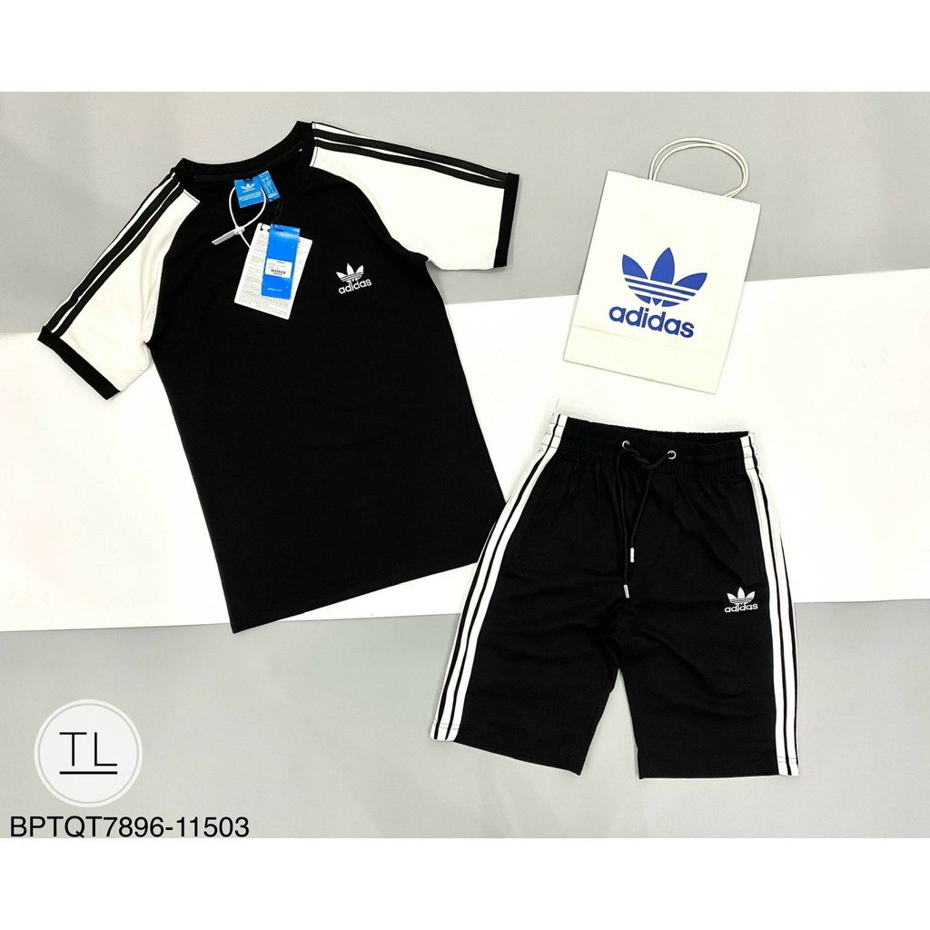 Bộ Adidas nam pha tay - Bộ cộc hè Adidas nam hầng hot trend