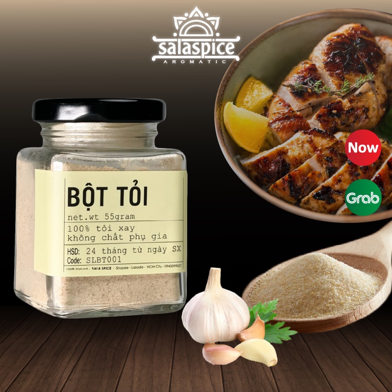 Bột Tỏi SALA SPICE Garlic Powder 100% tỏi xay siêu thơm ngon , tiện lợi dùng ướp thức ăn nhanh chóng dễ dàng