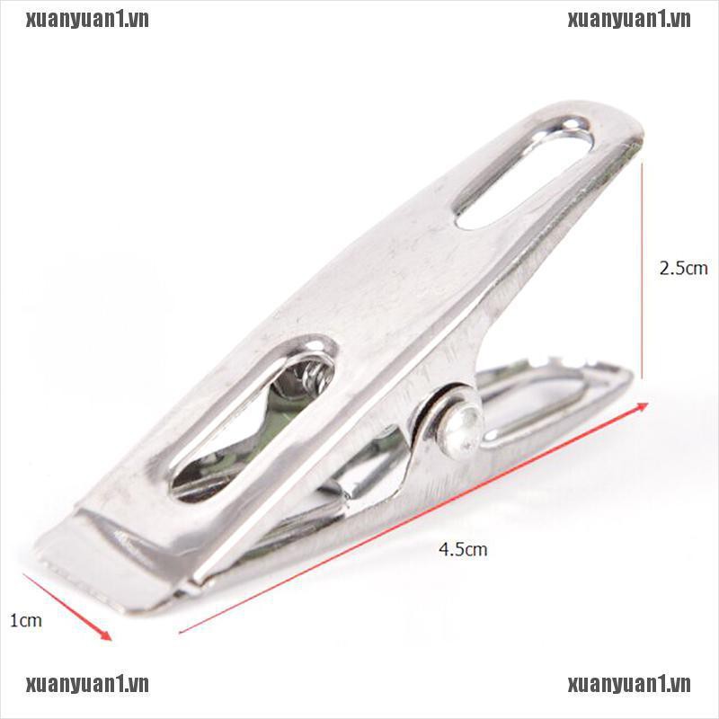 1 [XUANYUAN1] 20 Kẹp Kim Loại Không Gỉ Phơi Quần Áo