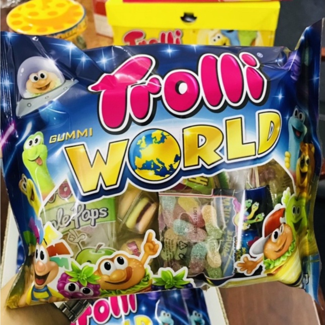 1 bịch Kẹo Dẻo Tổng Hợp Trolli Gummi World 230gr Đức