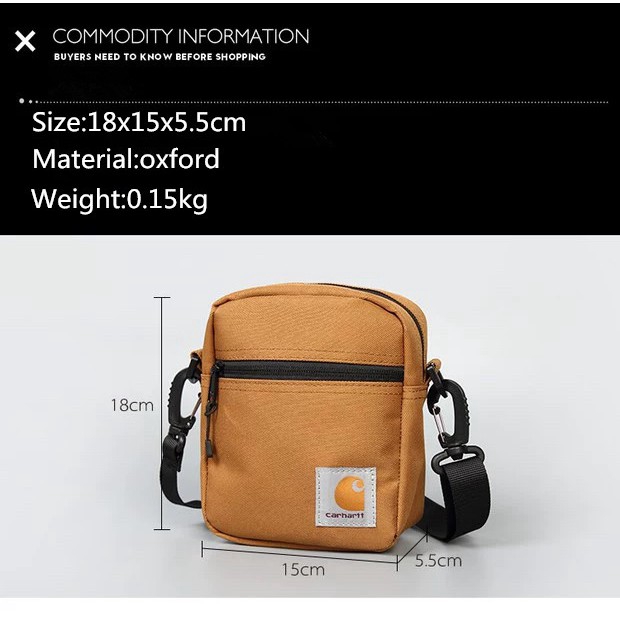 Túi đeo vai vải canvas không thấm nước thời trang cho nam