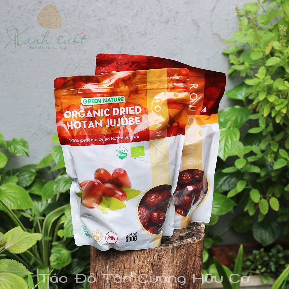 [Green Nature] Táo Đỏ Tân Cương Hữu Cơ- Dày Cùi, Dẻo Thơm, Ngọt và Bổ Dưỡng, Pha Trà Thảo Mộc - Organic Dried Jujube