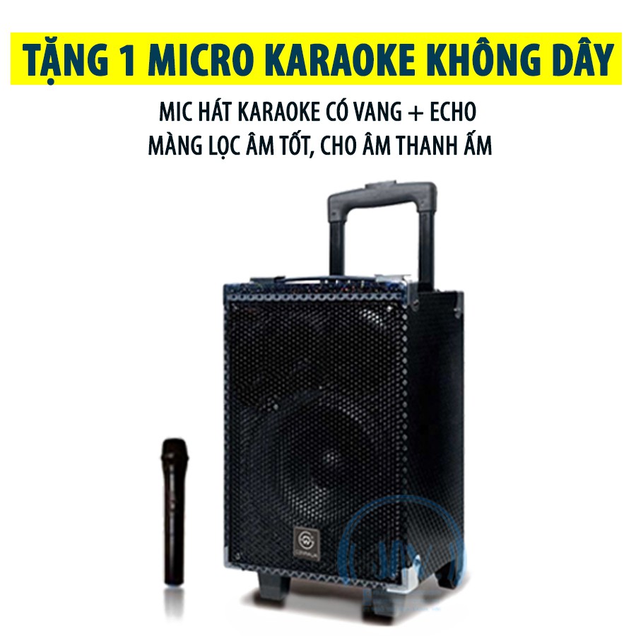 [ Bảng mạch xịn 5 núm nhiều chế độ] Loa Karaoke Thùng Bluetooth Kẹo Kéo- Công Suất Lớn-Chất Liệu Gỗ-Kết Nối Được Guitar