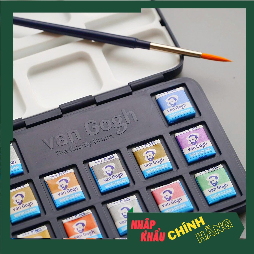Màu Nước Van Gogh - POCKET BOX SET 12 - vẽ tranh màu nước - Thiết kế nhỏ gọn phù hợp mang theo bên mình