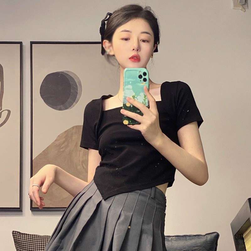 ÁO LAI VẠC NHỌN CHÉO TAY NGẮN (CT.CT) VẢI RÍP