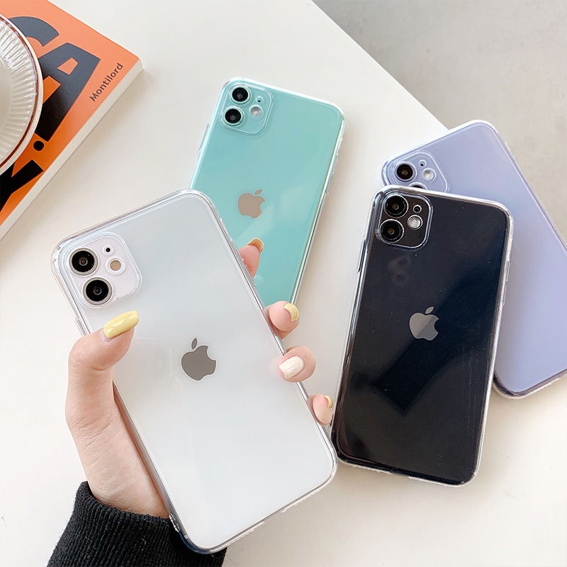 iPhone 12 11 Pro Max 12 Mini SE 2020 XS Max XR 6 6S 7 8 Plus Ốp lưng trong suốt siêu mỏng dành cho