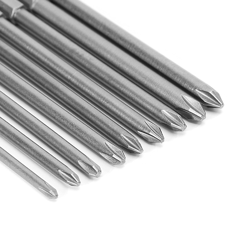 Bộ 9 Đầu Tua Vít Lục Giác 1 / 4 '' 100mm S2 Ph1 Ph2
