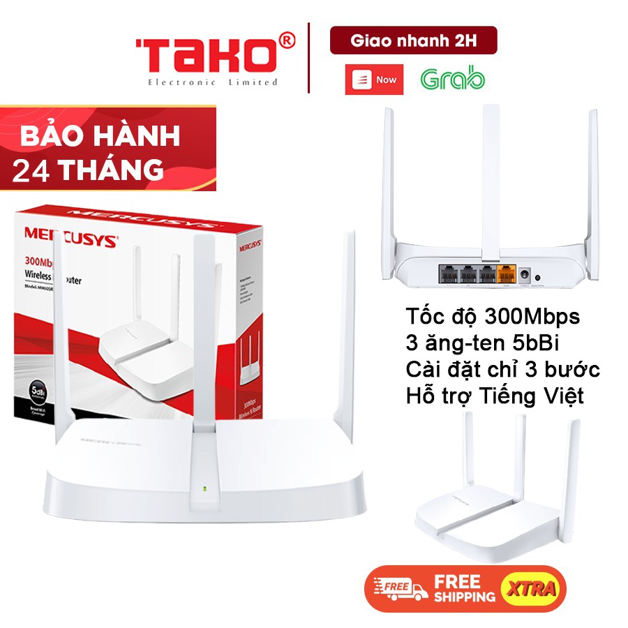 Router wifi TP-Link MW305R chuẩn N tốc độ 300Mbps. Chính hãng, BH 24 tháng