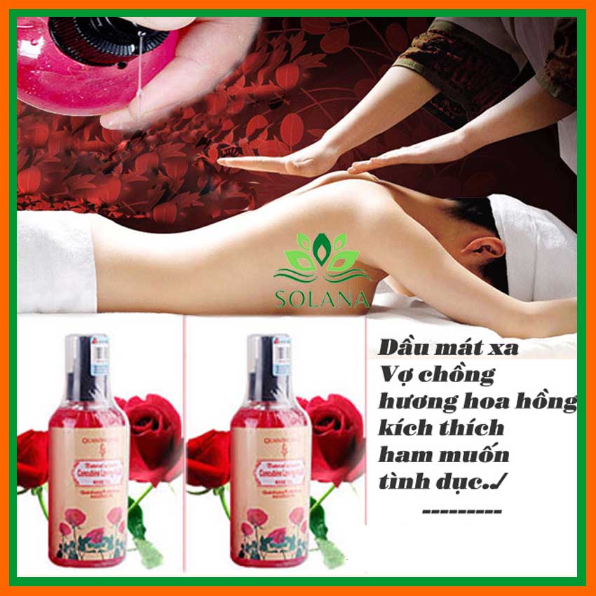 Dầu Massage Body 200ml, Tinh Dầu Massage Thư Giãn, Kích Thích Ham Muốn,  Hương Hoa Tự Nhiên SOLANA