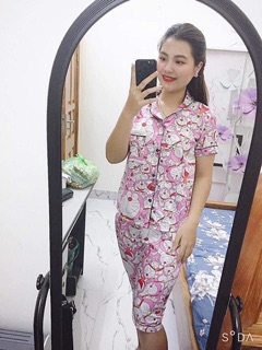 Combo 3 Bộ pizama cộc tay, quần lửng HT