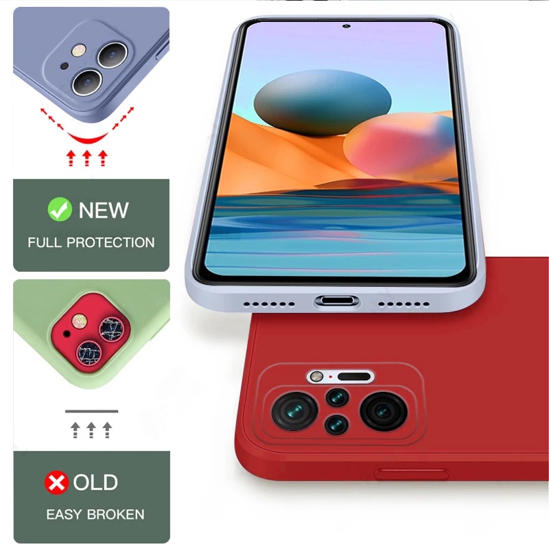 Ốp lưng For Xiaomi Redmi 13C 12 12C 10C 10A 10 2022 9 9A 9C 9T vỏ điện thoại silicone đầy màu sắc hình vuông