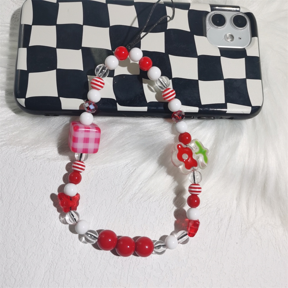 Ốp Điện Thoại Acrylic Hình Hoa Nhiều Màu Dễ Thương Chống Thất Lạc Kèm Dây Đeo Chuỗi Hạt Cho L100 L101 L102