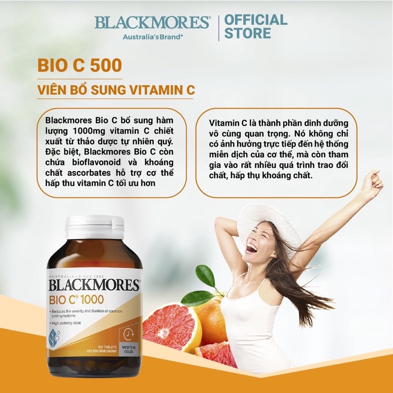Viên uống bio C bổ sung vitamin C 1000mg lọ 150 viên