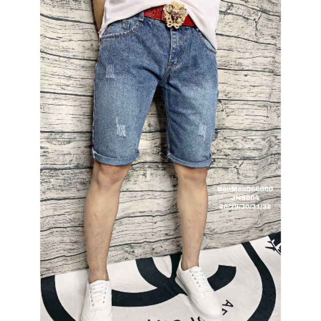 Quần short jean nam ảnh thật