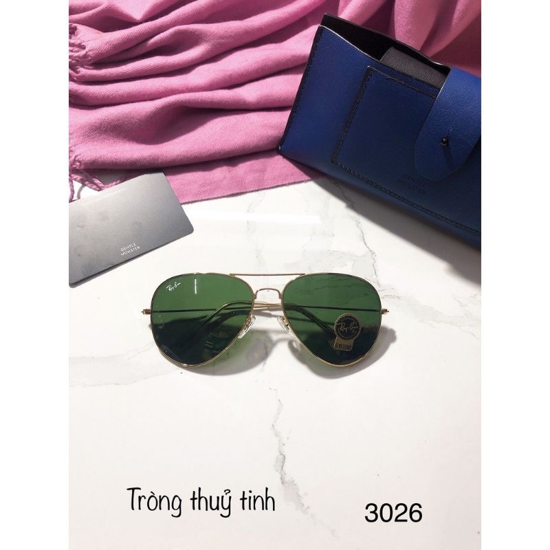 Mắt Kính Mát ray ban tròng thuỷ tinh cường lực, mẫu hot bán quanh năm ( tặng kèm túi đựng kính và khăn lụa)